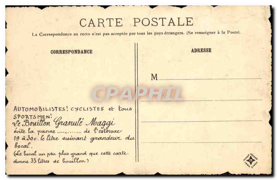 CPA Le Vieux Paris Le Pont Marie Publicite Maggi — Rückseite