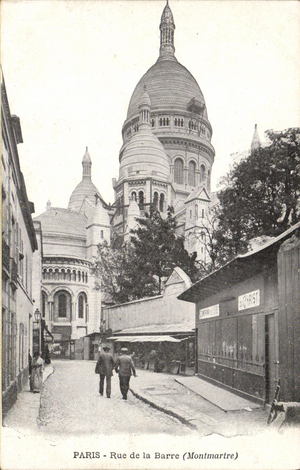 CPA Paris Rue de la Barre Montmartre Sacre Coeur