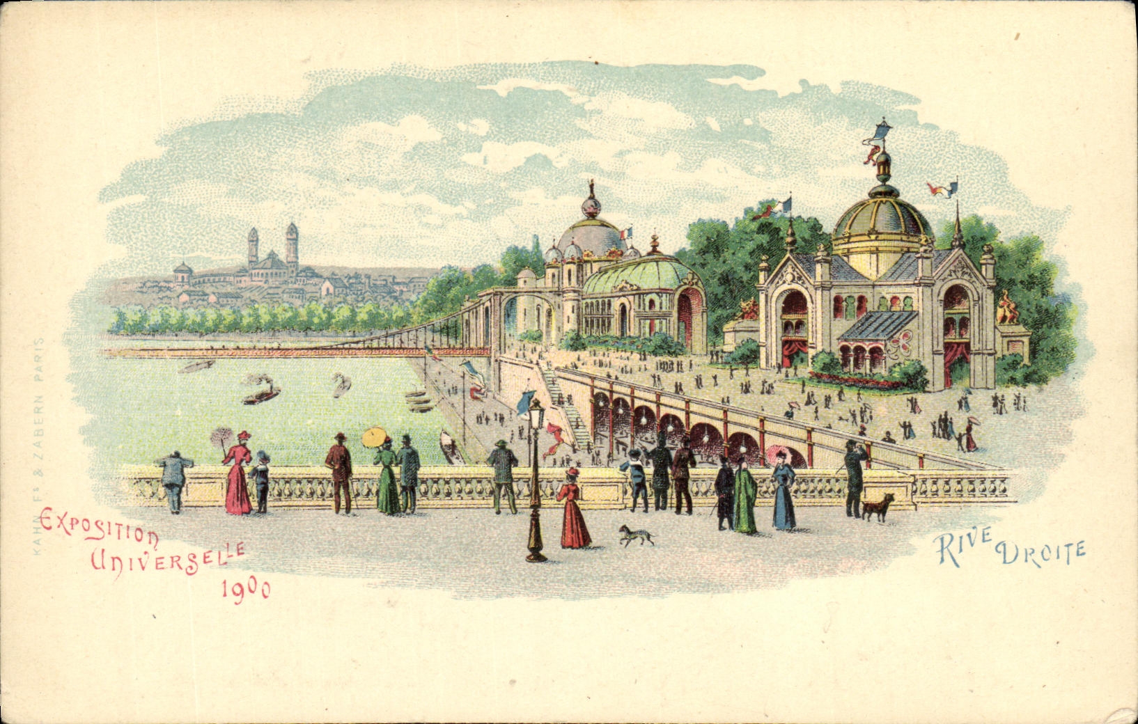 Exposition Universelle 1900 — Rive Droite — Kahuset & Zabern Paris - Recto