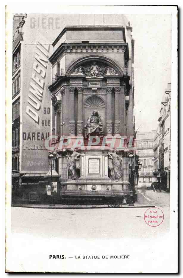 CPA Paris La Statue De Moliere