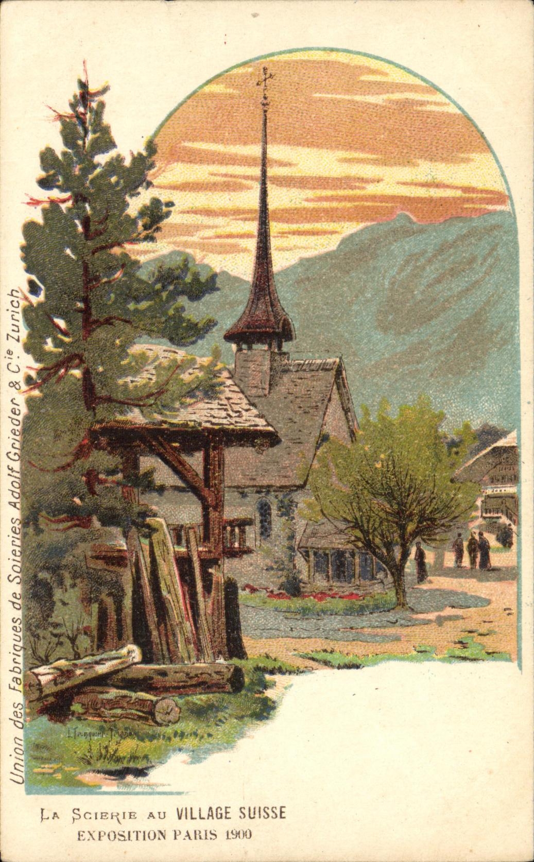 CPA Vieux Paris La Scierie Au Village Suisse Exposition universelle 1900