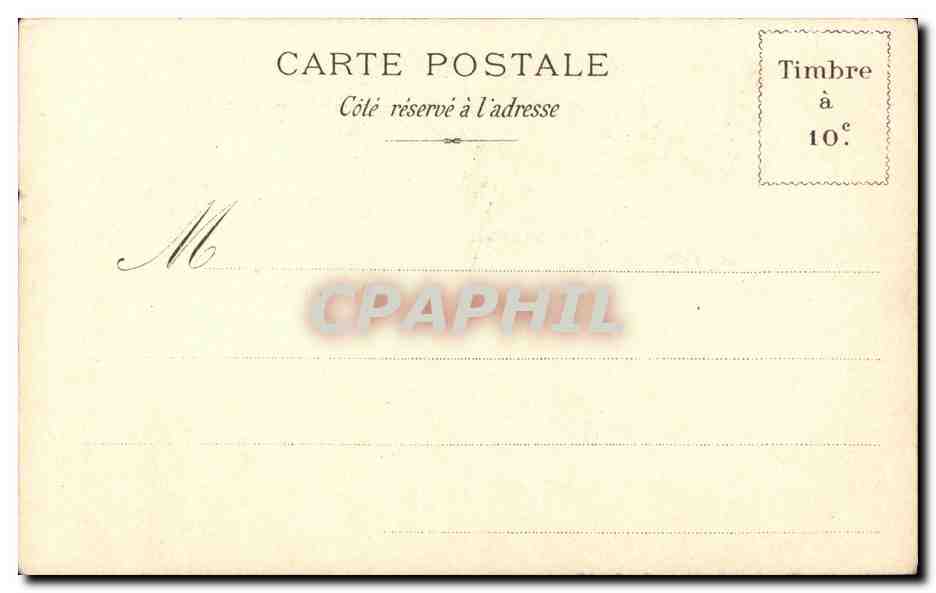 CPA Vieux Paris La Scierie Au Village Suisse Exposition universelle 1900 — Verso
