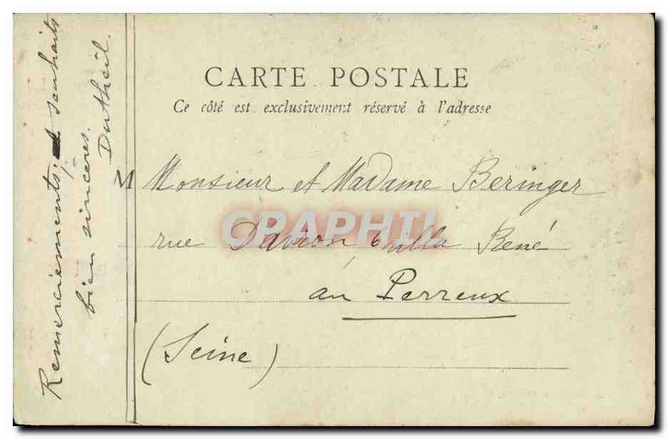 CPA Vieux Paris Les Echoppes de la Rue du Rempart — Rückseite