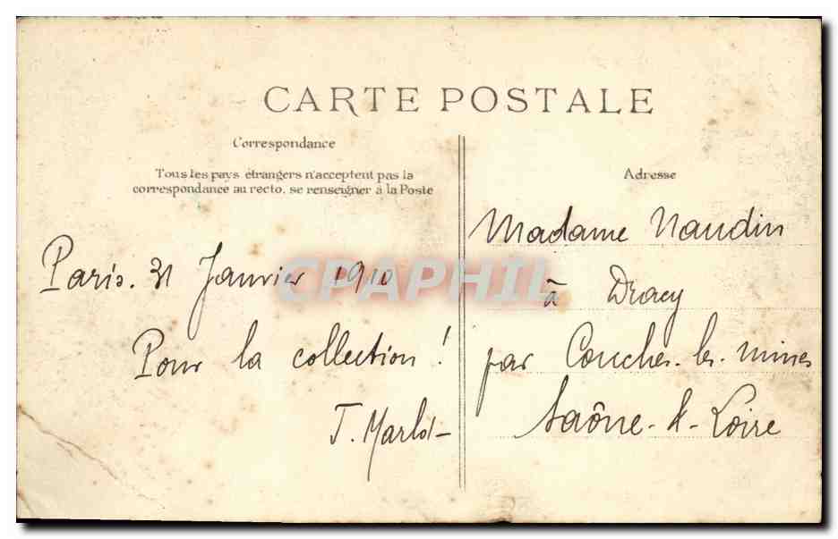 CPA Paris Crue De La Seine Rue de Lille — Rückseite