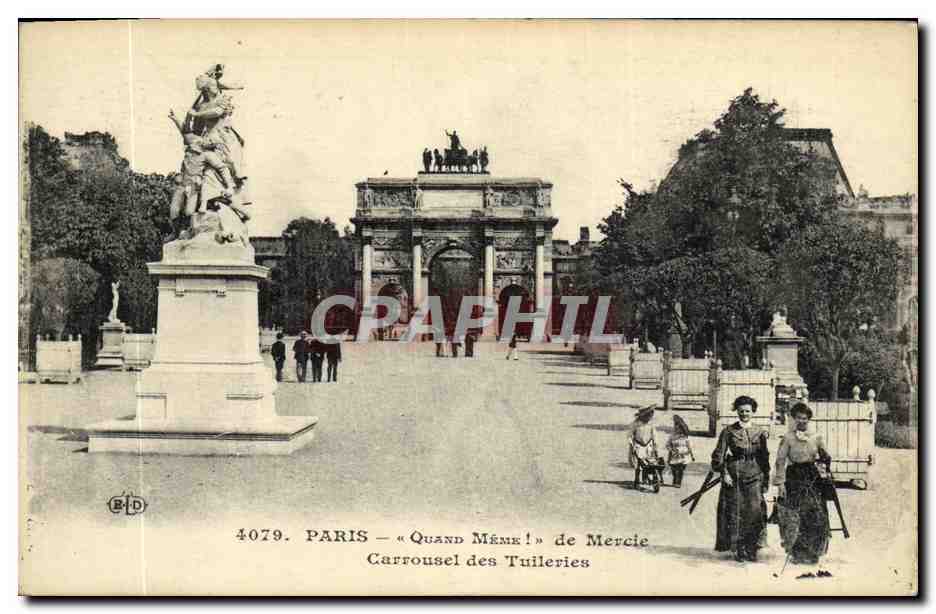 CPA Paris Quand Meme de Mercie Carrousel des Tuileries