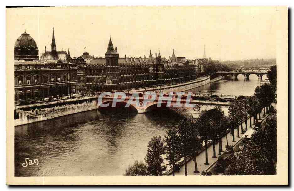 Paris — Ansicht der Seine und der Conciergerie — Éditions d'Art F. Ficary, Paris