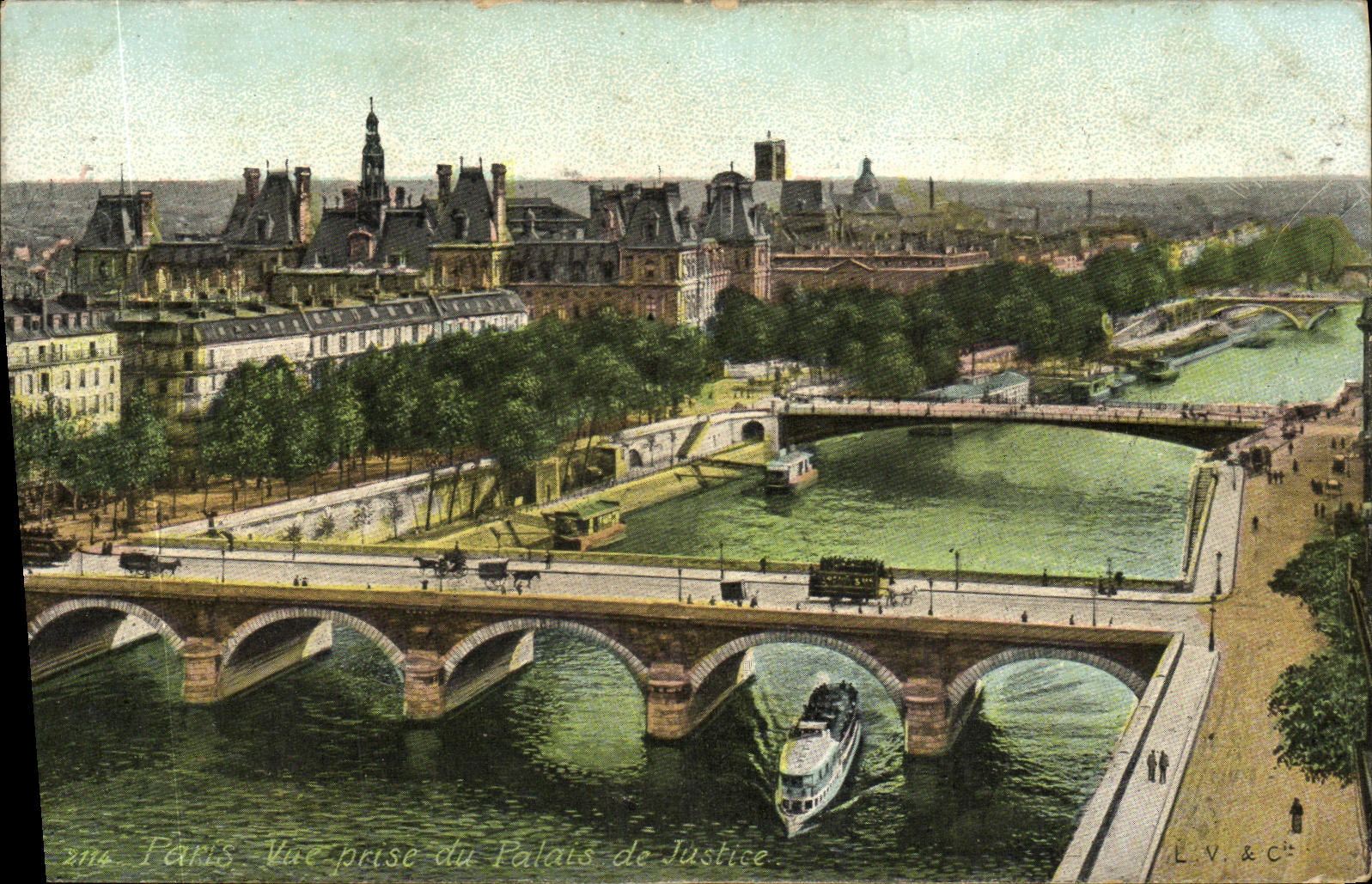 CPA Paris Vue prise du palais de justice