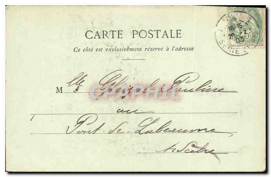 CPA Paris La Fontaine St Michel — Rückseite