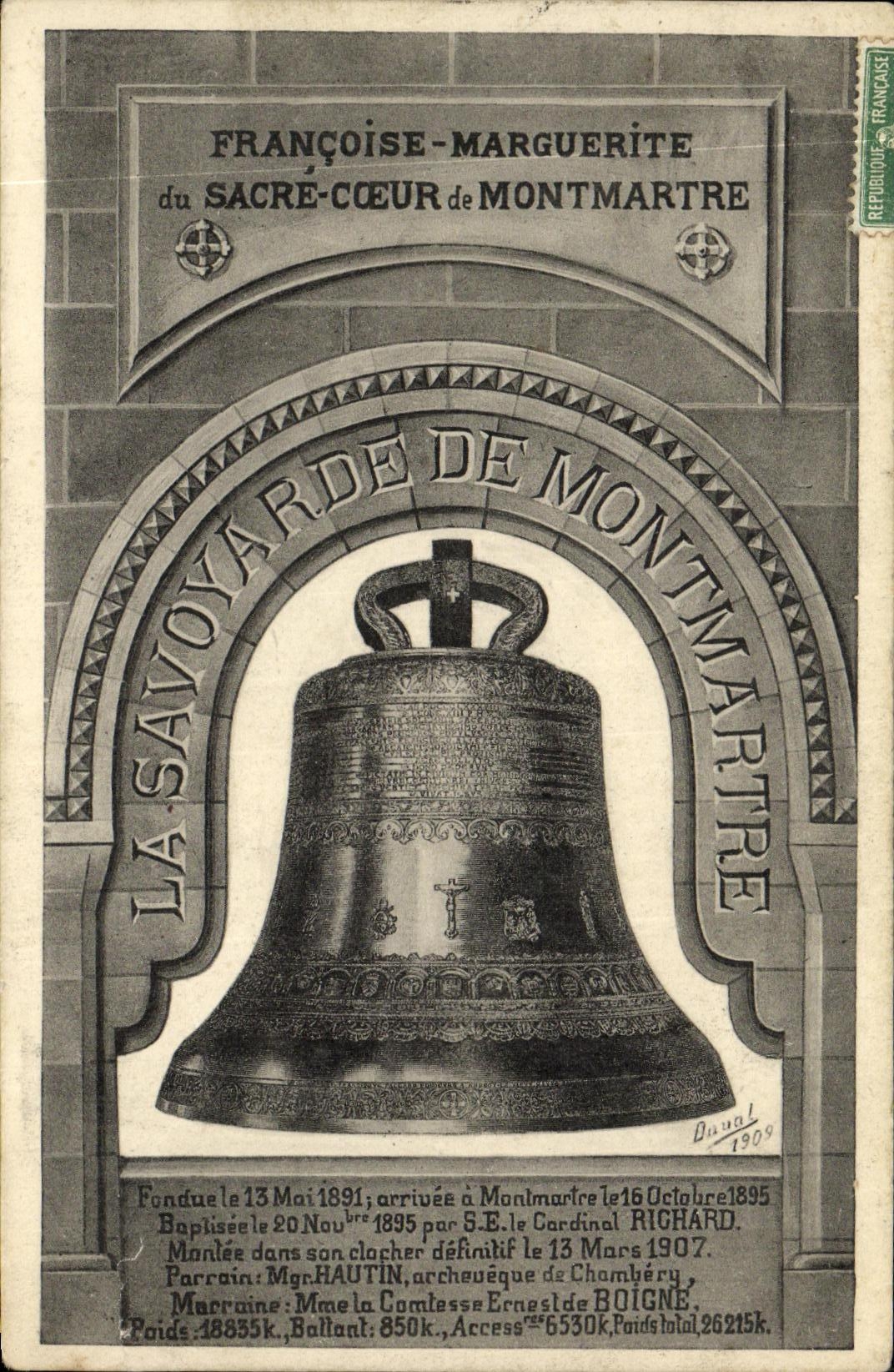 CPA Paris Francoise Marguerite du Sacre Coeur de Montmartre Cloche 