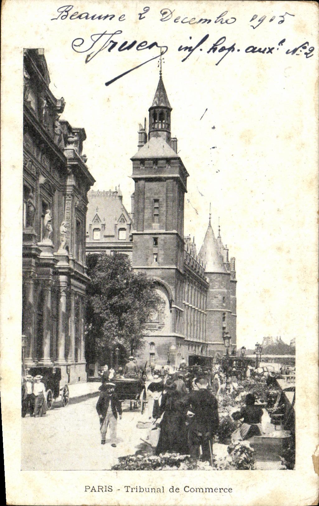 CPA Paris Trbunal de Commerce Marche aux fleurs