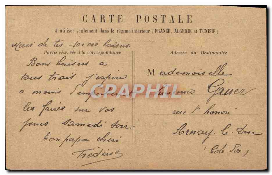 CPA Paris Trbunal de Commerce Marche aux fleurs — Verso