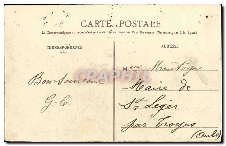 CPA Paris Gave St Lazare — Rückseite