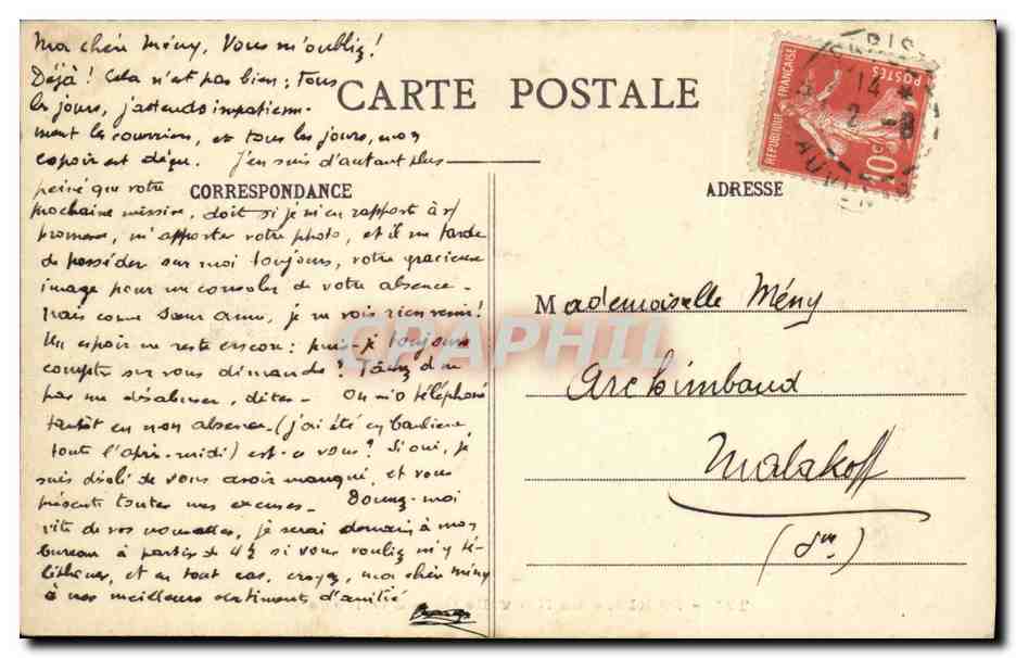 CPA Paris La Nouvelle Gare d Orleans — Rückseite