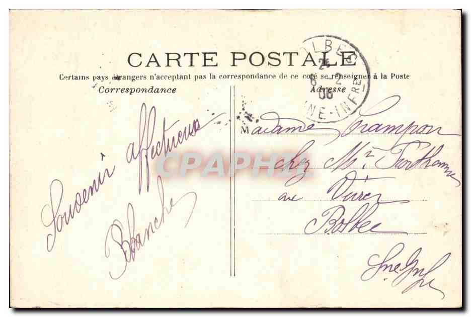 CPA Paris Squrare des Arts et Metiers — Rückseite