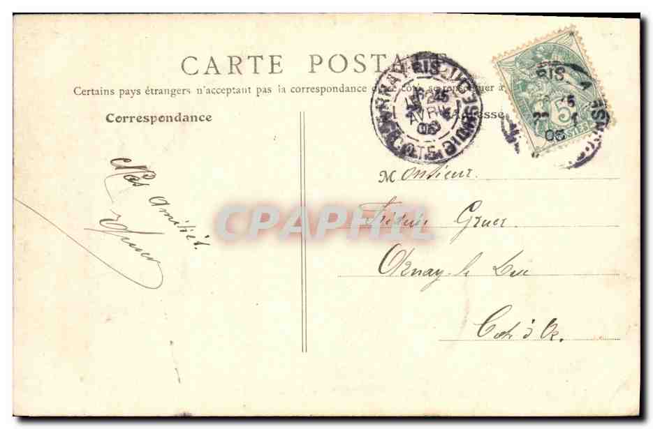 CPA Paris Bourse du Commerce — Rückseite