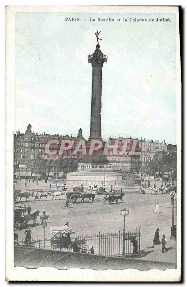 CPA Paris La Bastille et la Colonne de Juillet