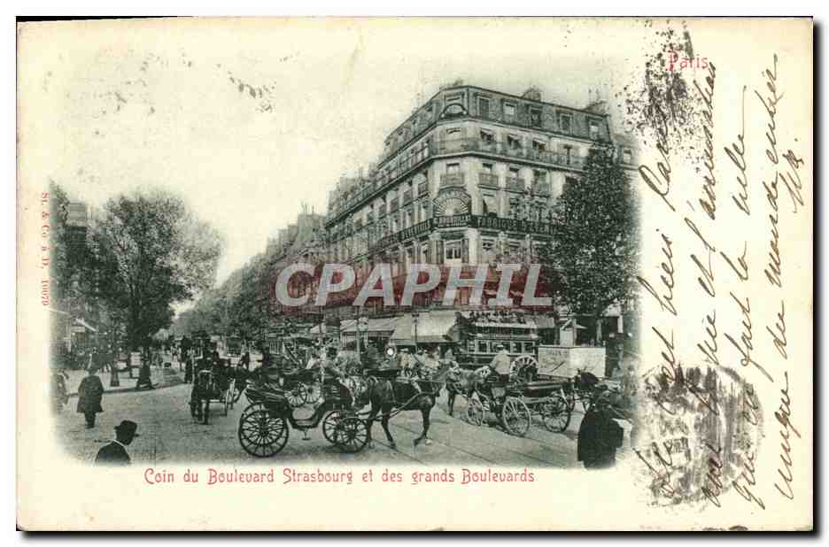 CPA Paris Coin du Boulevard Strasbourg et des Grands Boulevards