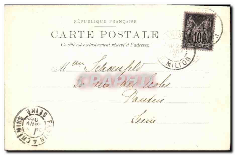 CPA Paris Coin du Boulevard Strasbourg et des Grands Boulevards — Rückseite