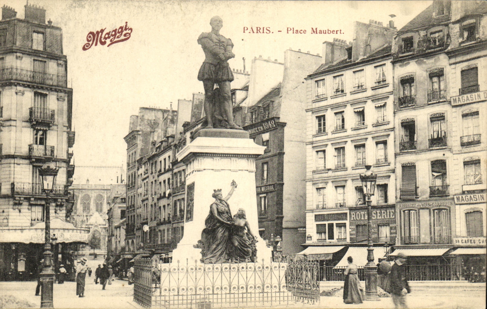 CPA Paris Place Maubert Publicite Maggi