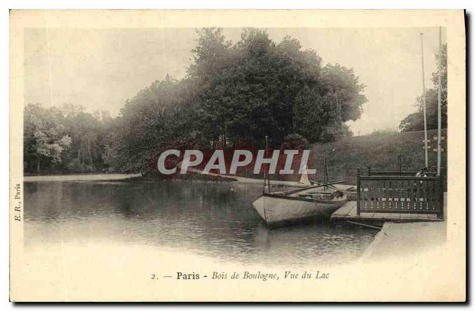 CPA Paris Bois de Boulogne Vue du Lac
