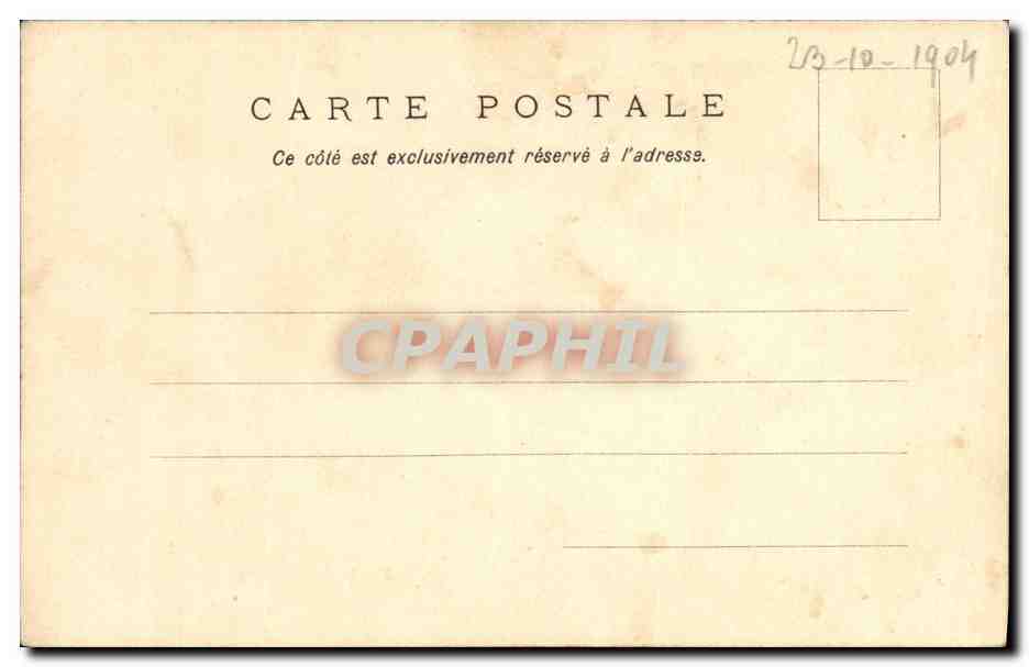 CPA Paris La Cascade du Bois de Boulogne — Verso
