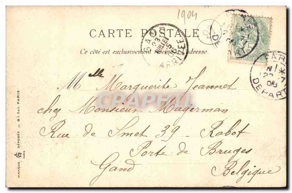 CPA Paris Bois de Boulogne Lac superieur — Verso