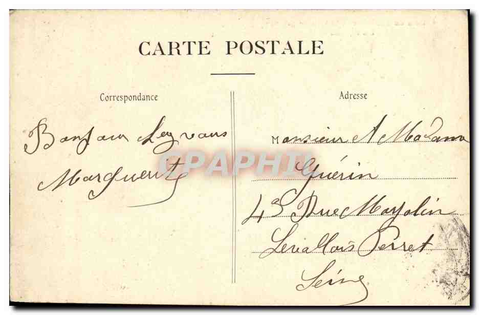 CPA Paris Porte de Longchamp Lac inferieur — Verso