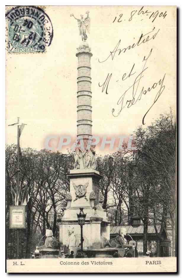 CPA Paris Colonne des Victoires