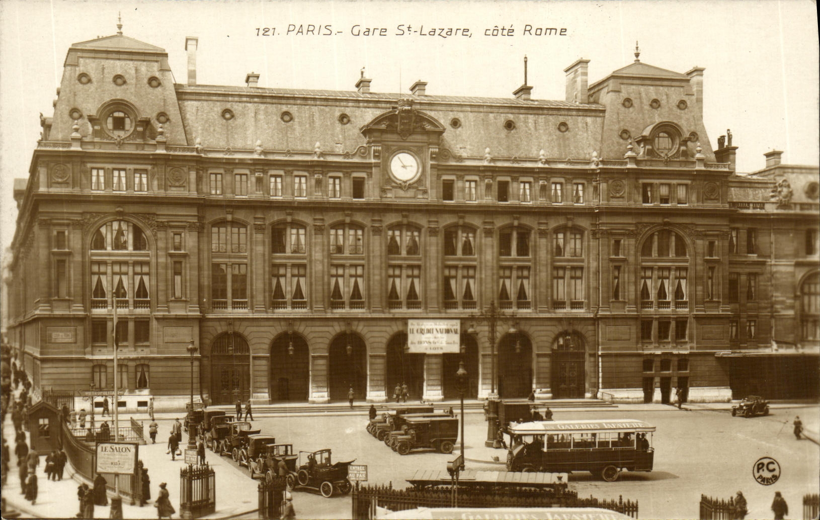 CPA Paris Gare St Lazare Cote Rome