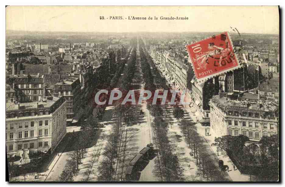 CPA Paris L Avenue de la Grande Armee