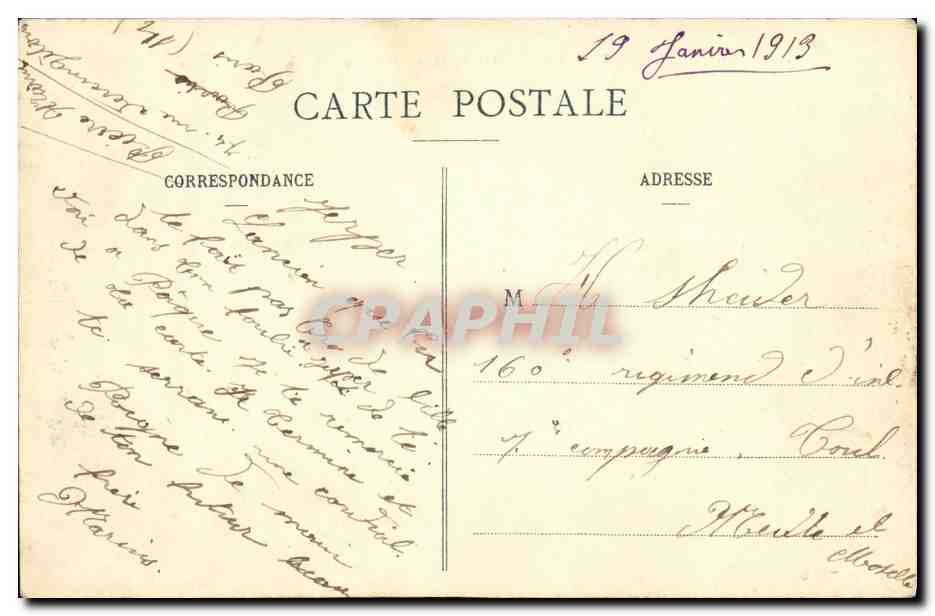 CPA Paris L Avenue de la Grande Armee — Rückseite