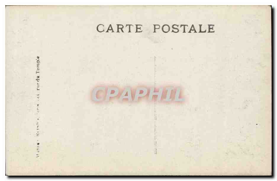 CPA Paris Allee du Parc de St Cloud Inondations 1910 — Rückseite