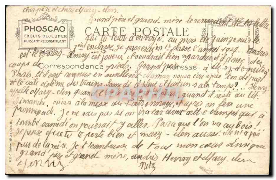 CPA Marseille Le Chateau d if — Rückseite