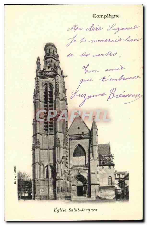 CPA Compiegne L Eglise Saint Jacques
