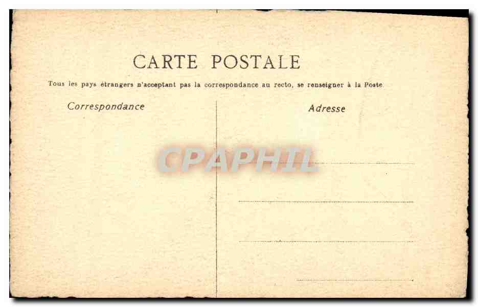 Carte peinte a la main paysage de montagne — Verso