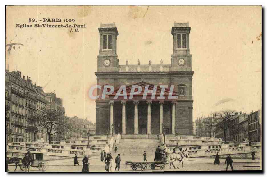 CPA Paris Eglise St Vincent Paul