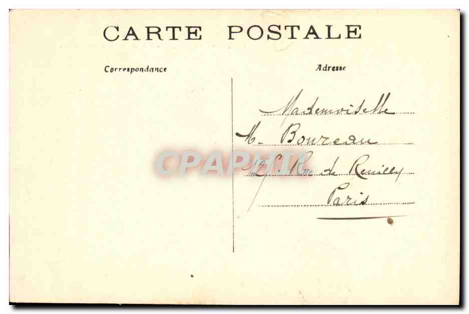 CPA Paris Inondations de Janvier 1910 La Place et L Eglise de la Nativite — Rückseite