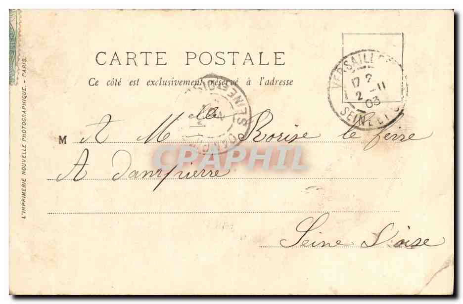 Le Roi et la Reine d'Italie à Paris — Revue du 14-18 Oct. 1903 — LL. MCM. — Verso
