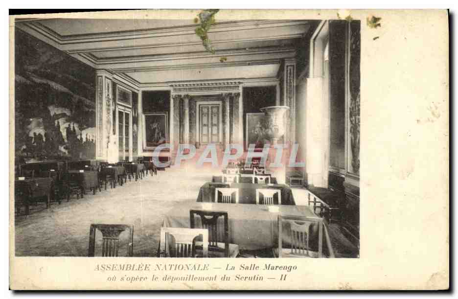 CPA Paris Assemblee Nationale La Salle Marengo ou s opere le depouillement du scrutin 