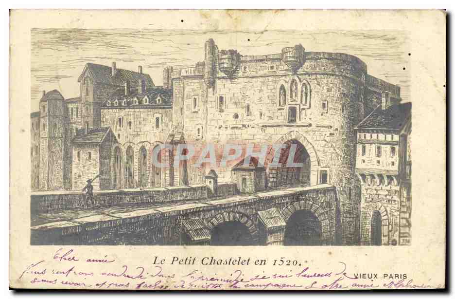 CPA Paris Le Petit Chastelet en 1520