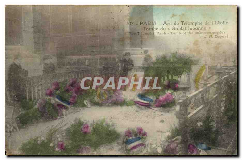 CPA Paris Arc de Triomphe de L Etoile Tombe du soldat inconnu