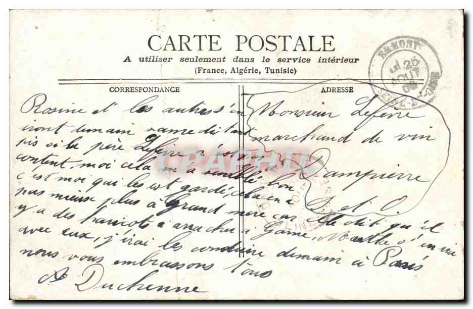 CPA Paris Eglise Ste Elisabeth Du temple — Rückseite