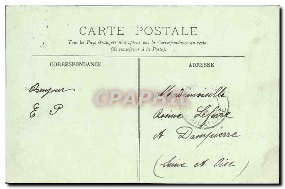 CPA Paris L Opera Le Grand Hotel et le Cafe de la Paix — Rückseite