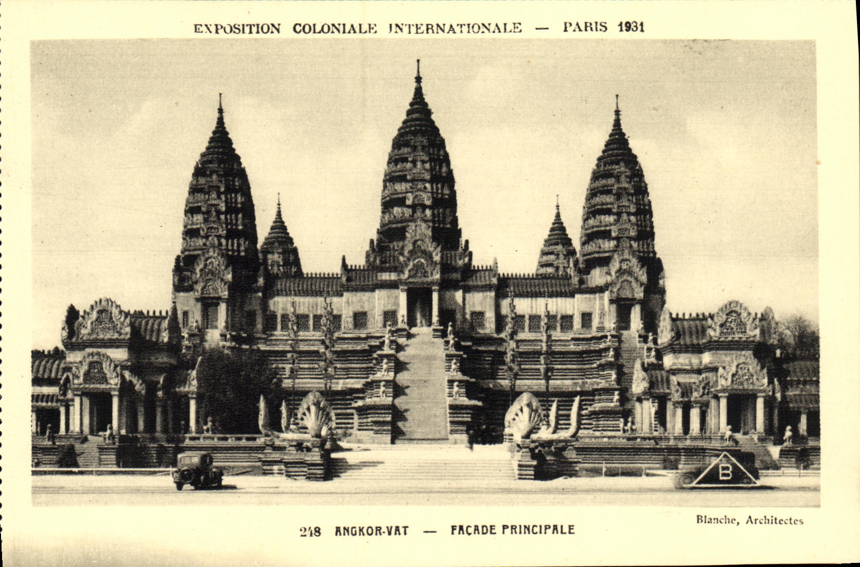 CPA Paris Exposition Coloniale Internationale 1931 Angkor Vat Facade principale
