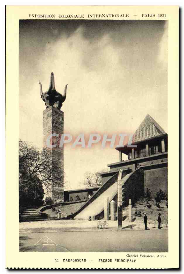 Madagascar — Façade principale — Exposition coloniale internationale — Paris 1931