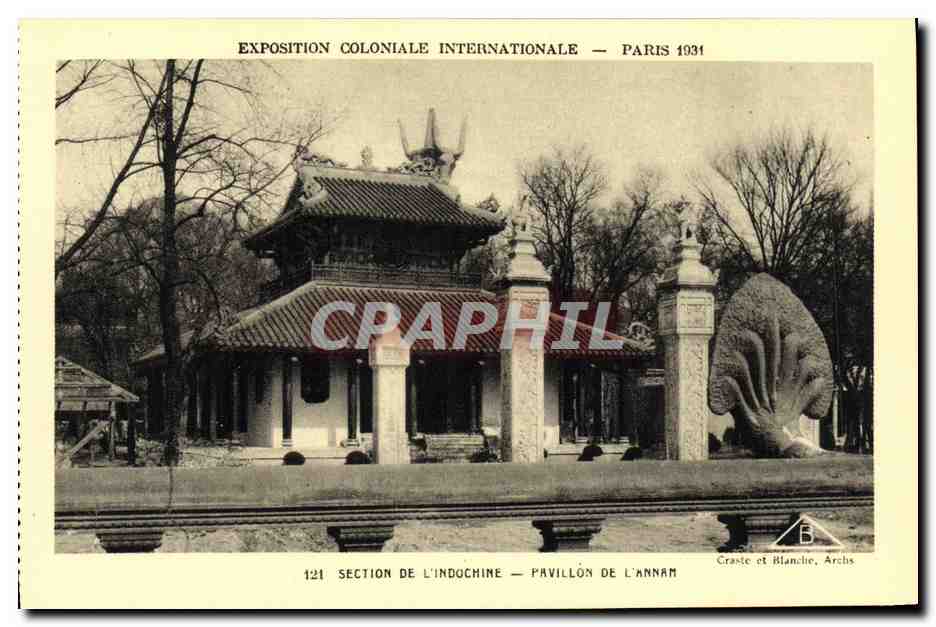 Pavillon de l'Annam — Exposition Coloniale Internationale — Paris 1931 — Graste et Blanche, Archs
