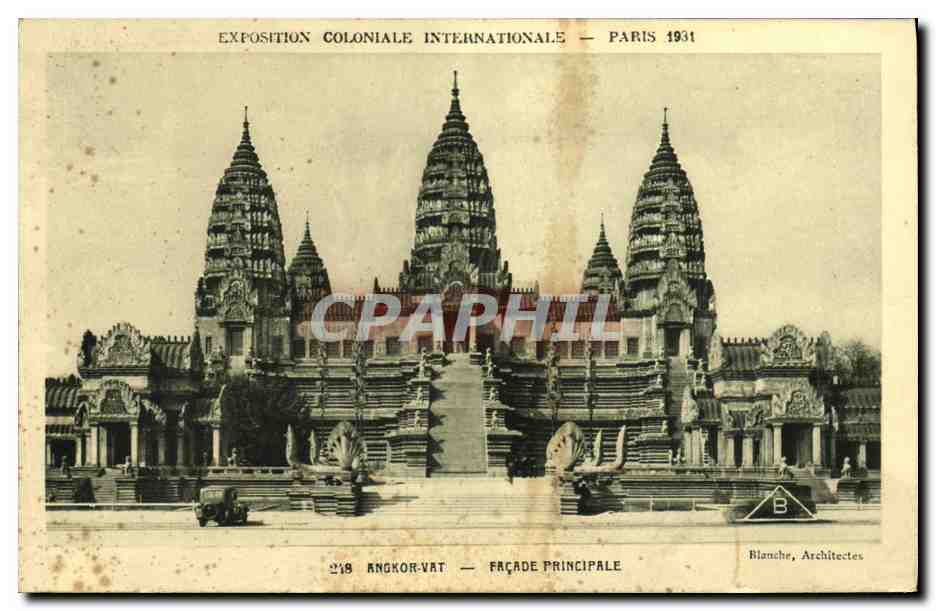 CPA Paris Exposition Coloniale Internationale 1931 Angkor Vat Facade principale