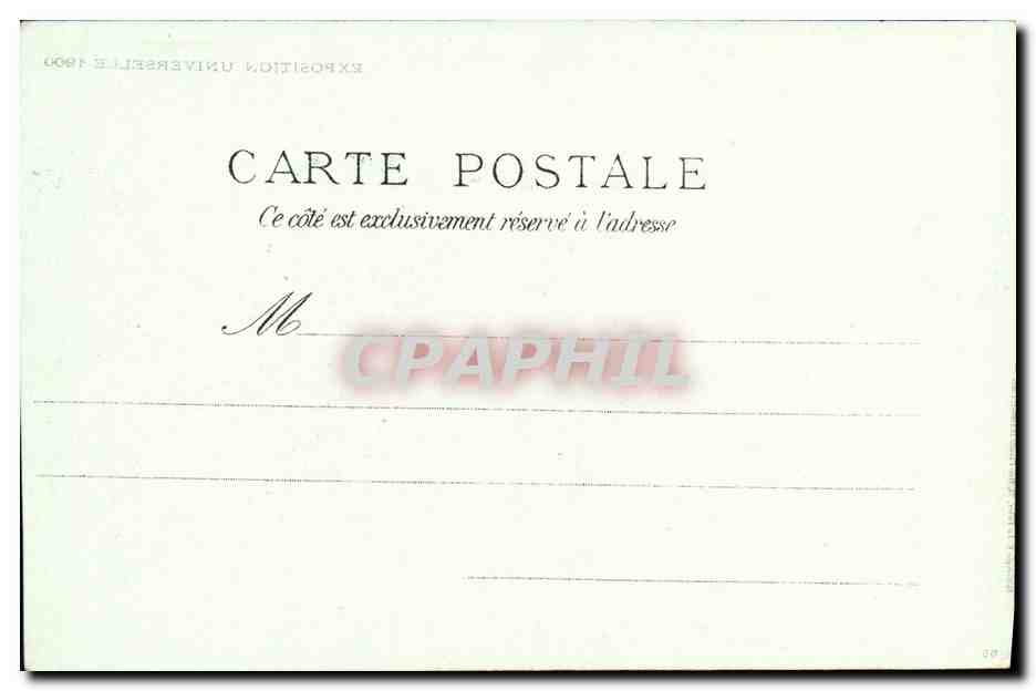 CPA Paris Exposition 1900 L Autriche  — Verso