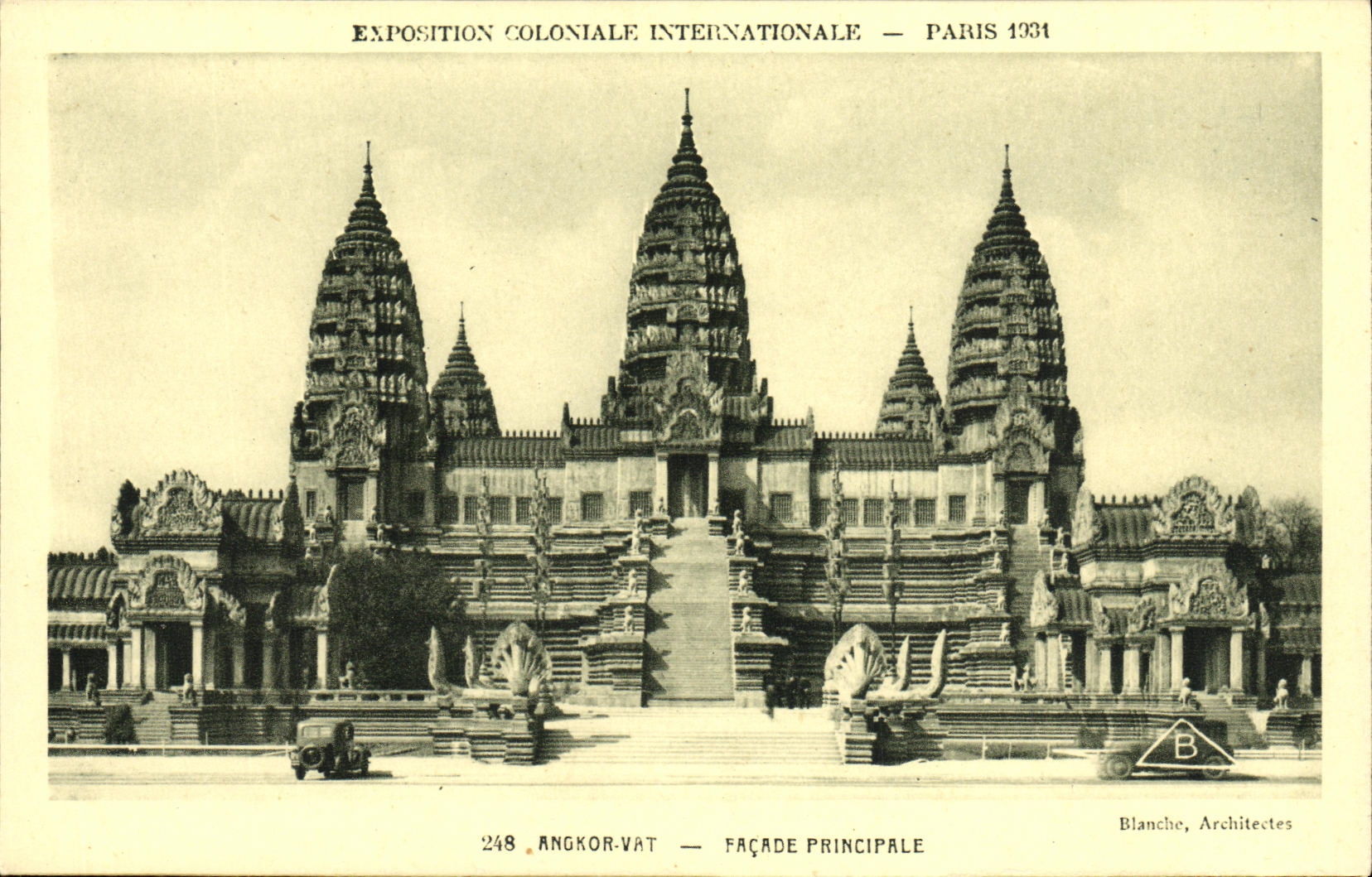 CPA Paris Exposition Coloniale Internationale 1931 Angkor Vat Facade principale