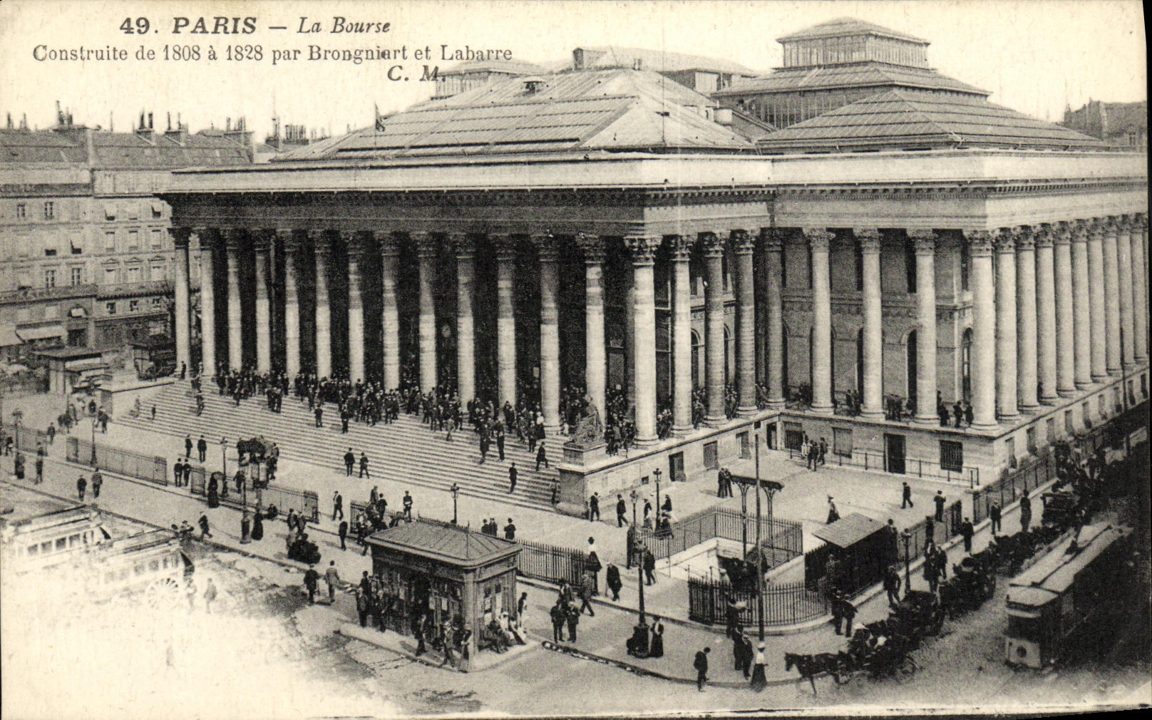 CPA Paris La Bourse par Brongniart et Labarre